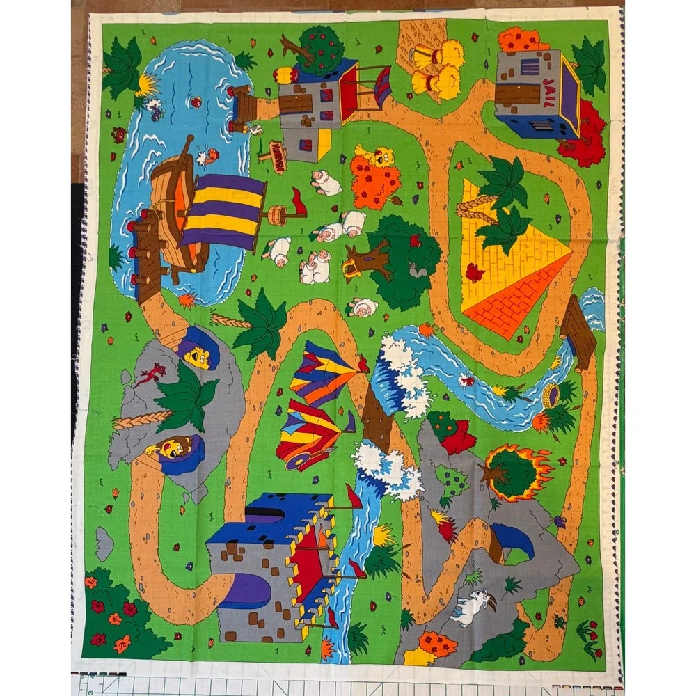 Vintage The Beginners Bible Play Mat Fabric Panel VIP Fabrics Cotton DIY Sewing